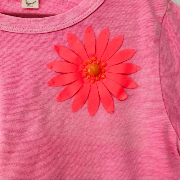 Crewcuts Flower Appliqué Tee Girls Size 8 - Picture 4 of 4